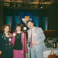 Слева направо М. Мезгильбаев Л. Бекетова2, Э. Мицкевич, Г. Шалахметов Конференция CNN World report Атланта США 1993 год