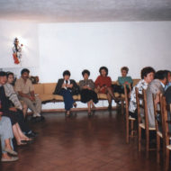 Участники казахстанской делегации «Дома Дружбы» Л. Бекетова2, слева Ж. Амерханова - президент Общества Дружбы Италия, Сардинии, 1991 год