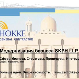 Модернизация бизнеса SKPH LLP Сферы бизнеса, структуры, процедуры, инструменты