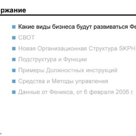 Модернизация бизнеса SKPH LLP Сферы бизнеса, структуры, процедуры, инструменты