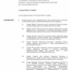 Типовой договор между заказчиком и консультантом на оказание услуг