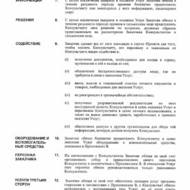 Типовой договор между заказчиком и консультантом на оказание услуг