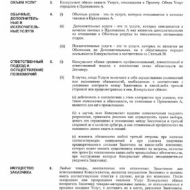 Типовой договор между заказчиком и консультантом на оказание услуг